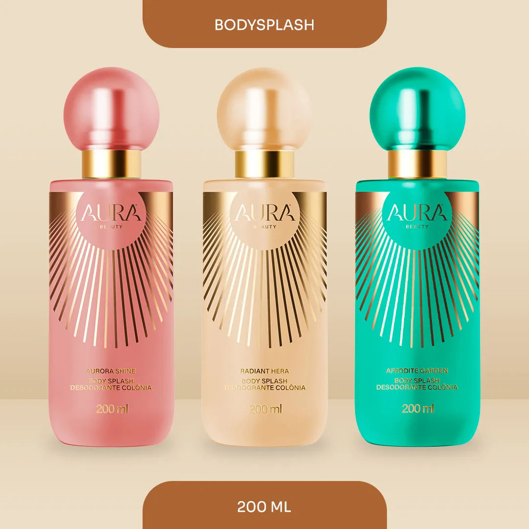Kit Body Splash Aura Beauty 3 Itens – Afrodite, Aurora e Hera