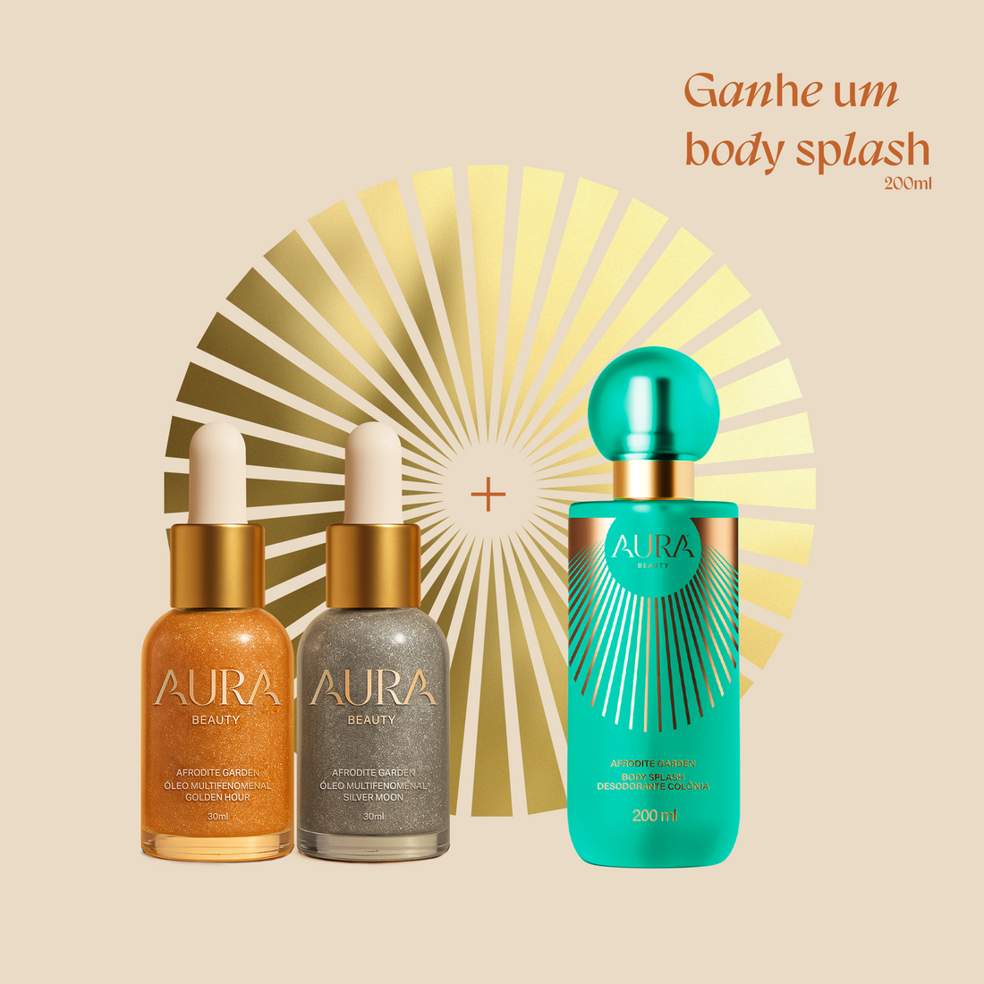 Duo Óleos Multifenomenais Afrodite Garden e Ganhe Body Splash 200ml