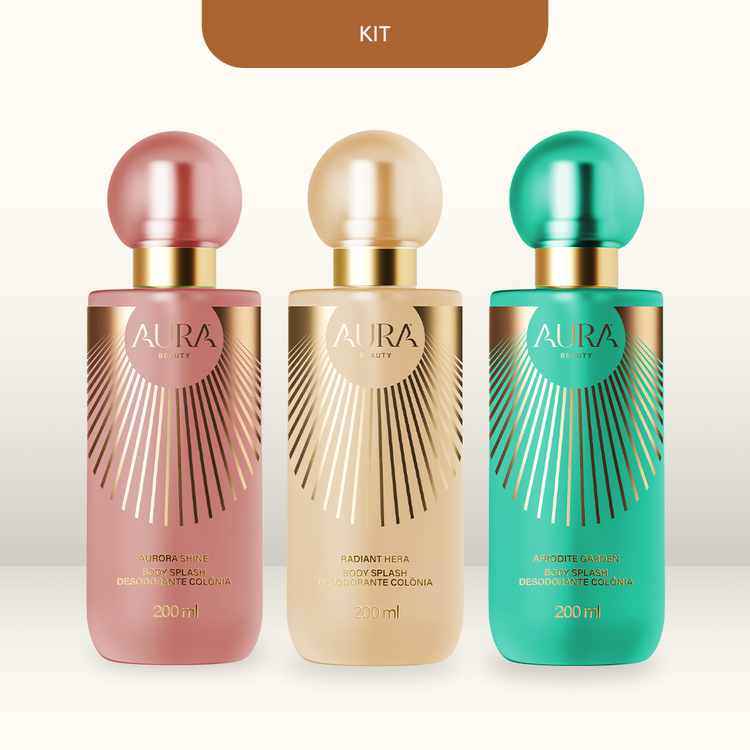 Kit Body Splash Aura Beauty 3 Itens – Afrodite, Aurora e Hera