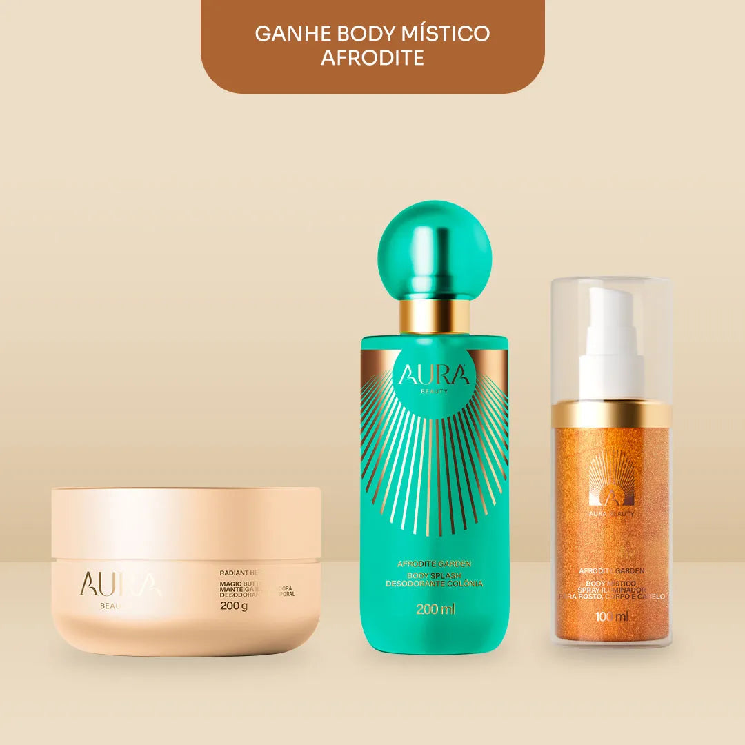 Compre Body Splash Afrodite Garden + Manteiga Iluminadora Radiant Hera Ganhe Body mistico Afrodite Garden