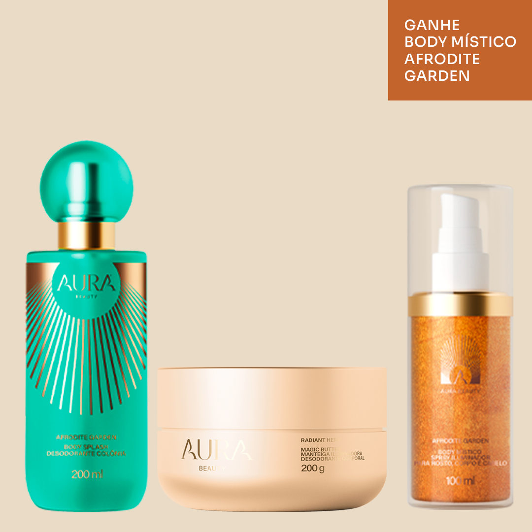 Compre Body Splash Afrodite Garden + Manteiga Iluminadora Radiant Hera Ganhe Body mistico Afrodite Garden