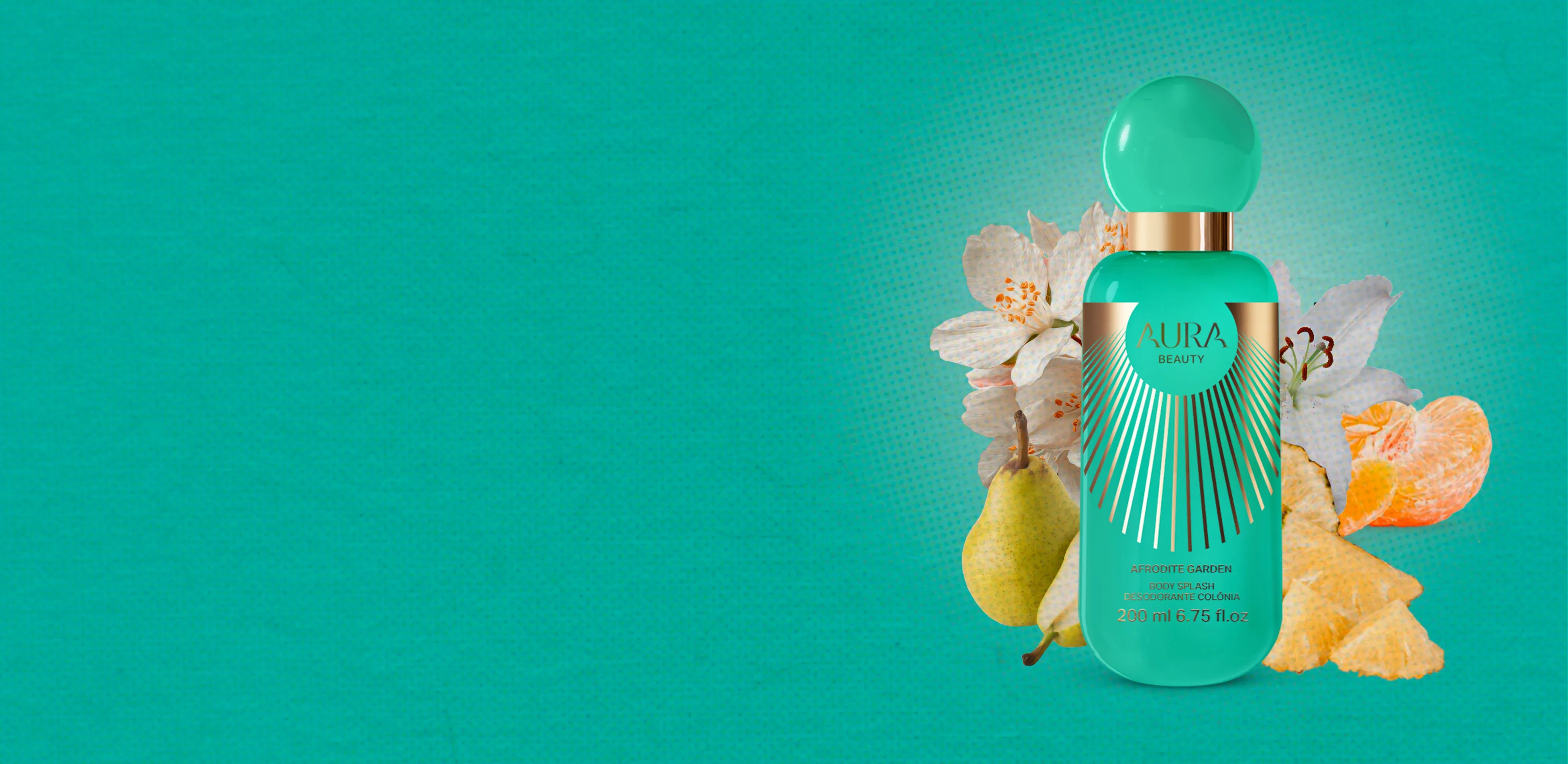 Afrodite Garden com frutas e flores